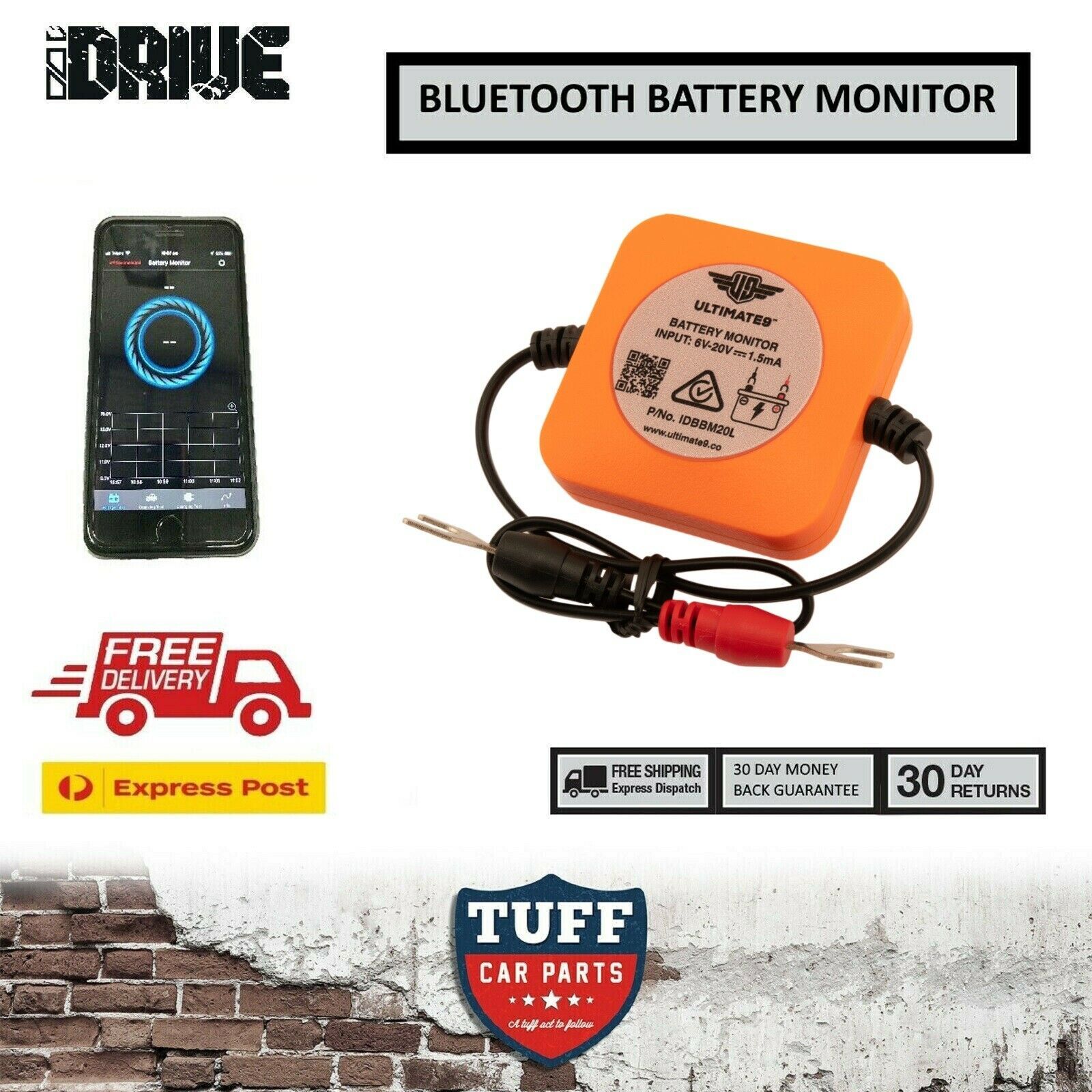 THINKEASY Bluetooth Battery Tester. Bluetooth Battery Monitor Analog.