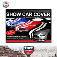 Autotecnica GT Indoor Car Cover Black With Twin White Stripes (Suits Up To 4.8-5.3m)