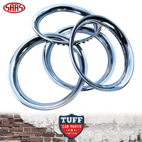 Genuine SAAS set of 4 Premium 14” Triple Chrome Plated Steel Wheel Trim Ring