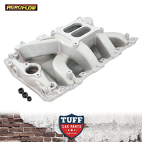 Aeroflow Intake Manifold Air Gap Dual Plane Carb for Holden 304 308 VN Heads V8 Natural Finish