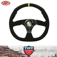 SASS Motorsport Drift Steering Wheel ADR 14” Black Suede Flat Bottom Position Indicator