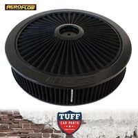 Aeroflow Black Full Flow Air Cleaner Assembly 14” x 3” with Washable Filter New