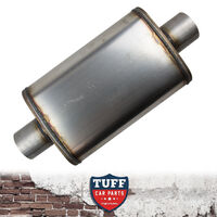3" Megapower Straight Through 409 Stainless Steel Muffler Centre In / Out 14x9x4