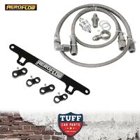 BA BF Ford Falcon XR6 Turbo Aeroflow Braided Oil Feed Line With Support Bracket