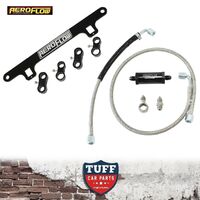 FG Ford Falcon XR6 Turbo Aeroflow Braided Oil Feed Line Kit With Support Bracket