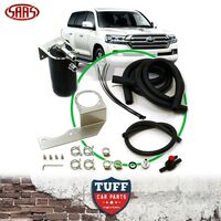 SAAS Black Oil Catch Can + Fitting Kit For Toyota Landcruiser Diesel 200 Series