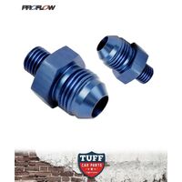 Proflow Fittings suit Bosch 044 Fuel Pump AN -8 Inlet & Outlet -8AN Blue New