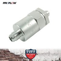 PROFLOW PFE COMPETITION BILLET REUSABLE FUEL FILTER 30 MICRON SILVER -8AN -8 AN