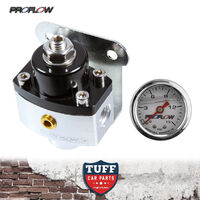 Proflow 13216 2 Port Carby Fuel Pressure Regulator FPR 5 - 12 PSI with Gauge New
