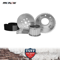 Proflow Silver Billet Gilmer Belt Drive Kit for Small Block Chevrolet with Short Water Pump