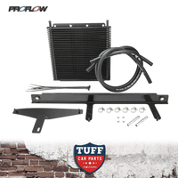 Proflow Heavy Duty Transmission Oil Cooler Kit Aluminium Black Powder Coated 280 x 255 x 19mm Core with 3/8'' Barb for VE Holden Commodore V6 & V8