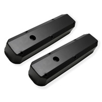 Proflow Valve Covers Tall Fabricated Aluminum Black Powder Coated for Chrysler Small Block Pair
