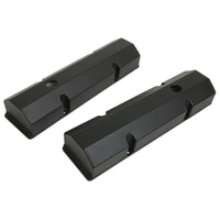 Proflow Valve Covers Tall Fabricated Aluminum Black Powder Coated for Chevrolet Small Block Pair