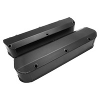 Proflow Valve Covers Tall Fabricated Aluminium Black Powder Coated for Ford Small Block 289 302 351 Windsor Pair