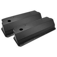 Proflow Valve Covers Tall Fabricated Aluminium Black Powder Coated for Ford Small Block 302 351C Pair