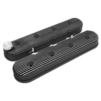 Proflow Valve Covers Tall Cast Aluminium Satin Black Machine Finned for LS Chevrolet Holden Commodore Vintage Series