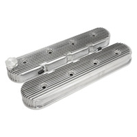 Proflow Valve Covers Tall Cast Aluminium Polished Finned for LS Chevrolet Holden Commodore Vintage Series