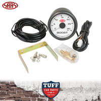 SAAS Turbo Diesel Boost Gauge White Face Dial 0-30 PSI 52mm Multi Colour + Fitting Kit