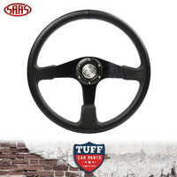 SAAS Octane Euro Style Steering Wheel ADR 15" 380mm Black Spoke Leather