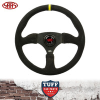 SAAS Tokyo Drift Motorsport Steering Wheel ADR 14" 350mm Black Spoke Suede Position Indicator