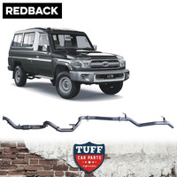 03/2007-10/2016 Toyota Landcruiser 78 Series Troop Carrier (No Muffler, With Cat) Redback Performance Exhaust Turbo Back 