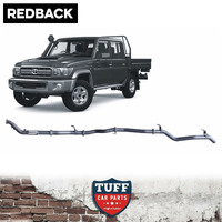 01/2012 - 10/2016 Toyota Landcruiser 79 Series Double Cab with Auxiliary Fuel Tank (No Muffler, With Cat) Redback Performance Exhaust Turbo Back
