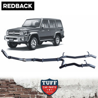 03/2007 - 10/2016 Toyota Landcruiser 76 Series (No Muffler, With Cat) Redback Performance Exhaust Twin Turbo Back 
