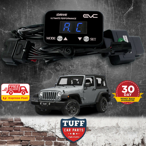 Jeep Wrangler JK 07-18 iDrive EVC Ultimate9 Electronic Throttle Controller with Black Faceplate