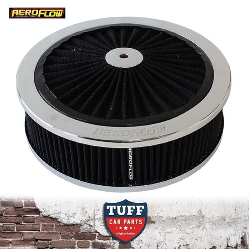 Aeroflow Chrome Full Flow Air Cleaner Assembly 9" x 2-34" with Washable Filter
