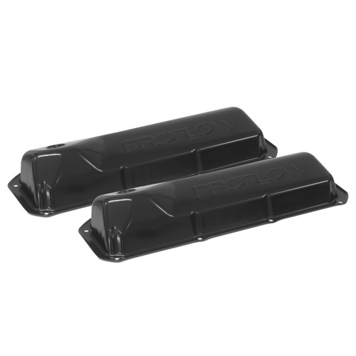 Proflow Valve Covers Stamped Steel Black for Ford Small Block 302 301C Pair